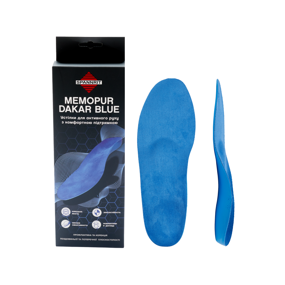 Изображение Ортопедическая стелька из вспененного полиуретана Memopur Dakar Blue 