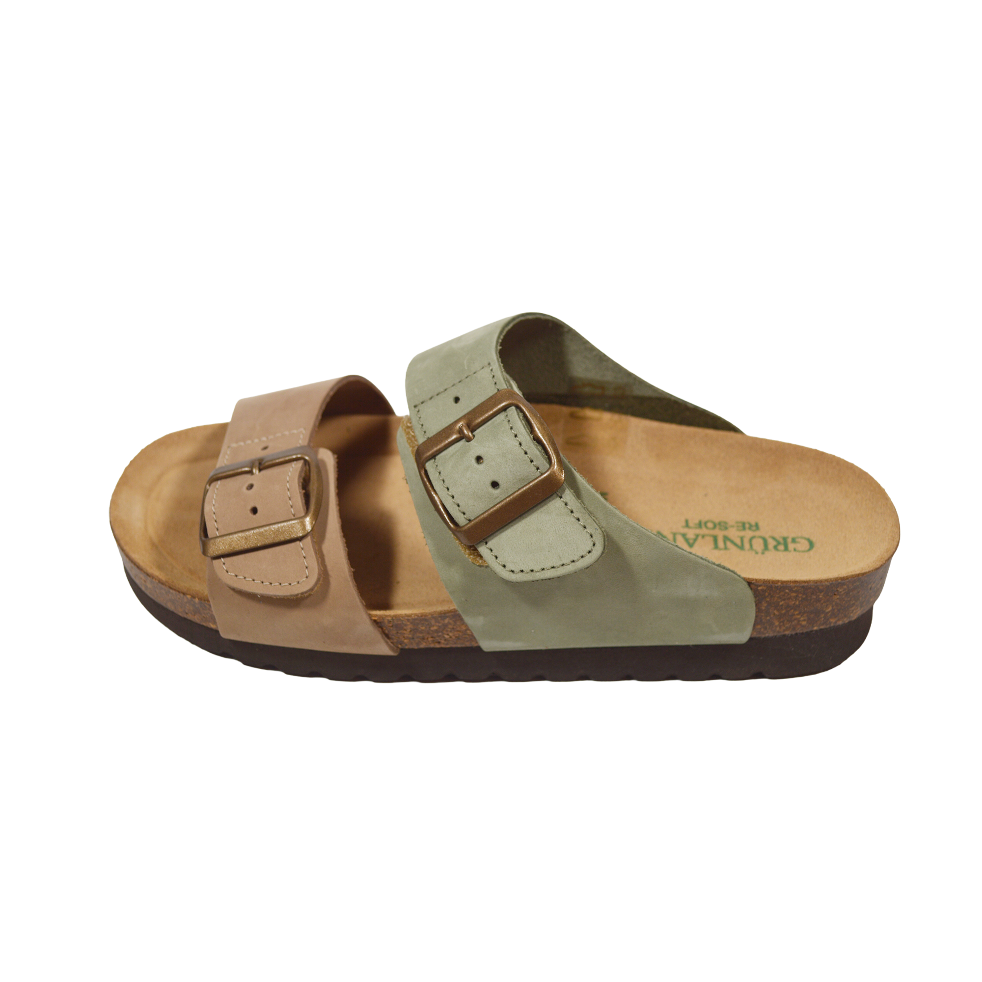 Зображення Жіночі шльопанці Grünland HOLA CB2249, бежевий з кольоровими акцентами 