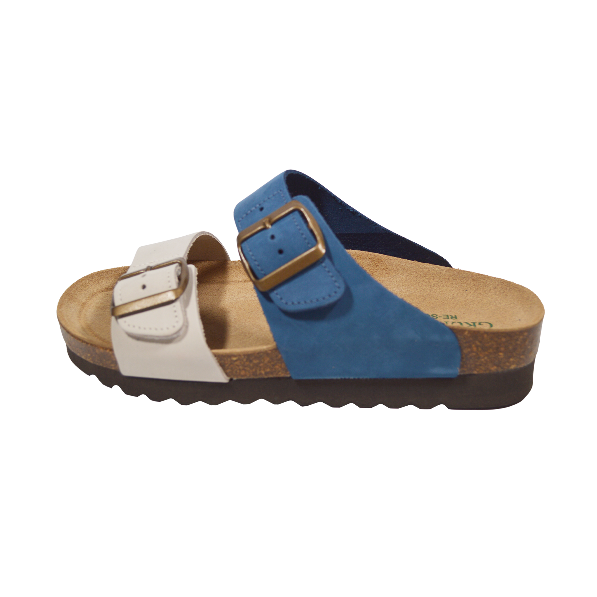 Зображення Жіночі шльопанці Grünland HOLA CB2249, джинсовий з кольоровими акцентами 