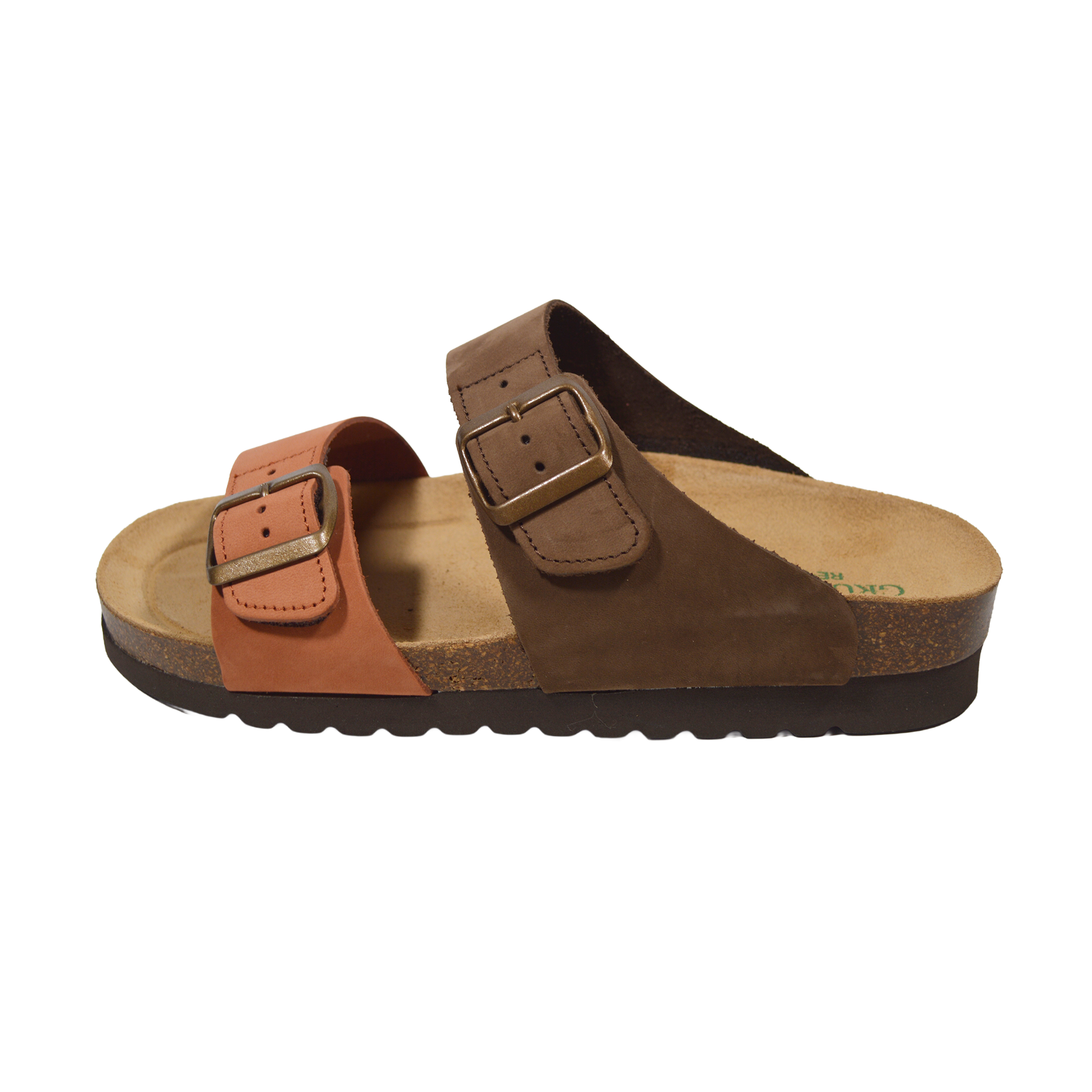 Зображення Жіночі шльопанці Grünland HOLA CB2249, коричневий з кольоровими акцентами  